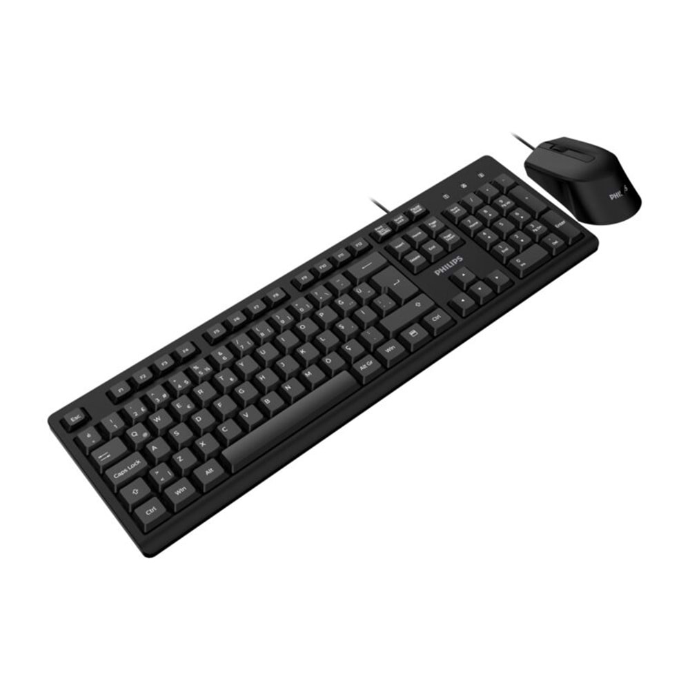 Phılıps SPT6234B USB Kablolu Türkçe Q Klavye & Mouse Set Siyah