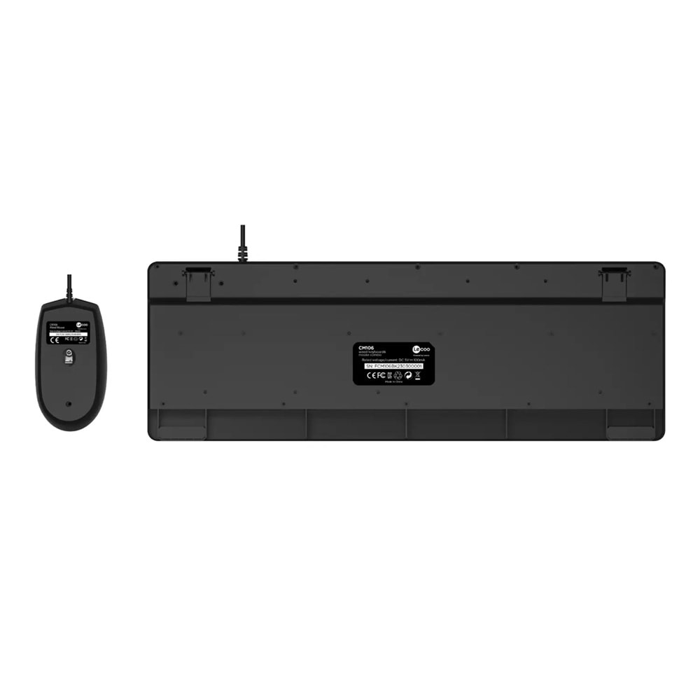 Lecoo CM106 USB Kablolu Türkçe Q Klavye & Mouse Set Siyah