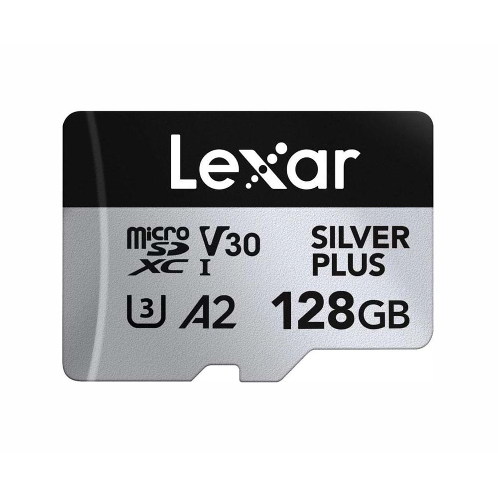 Lexar Professional Silver Plus LMSSIPL128G Class 10 UHS-I U3 A2 V30 128 GB Micro SD Kart