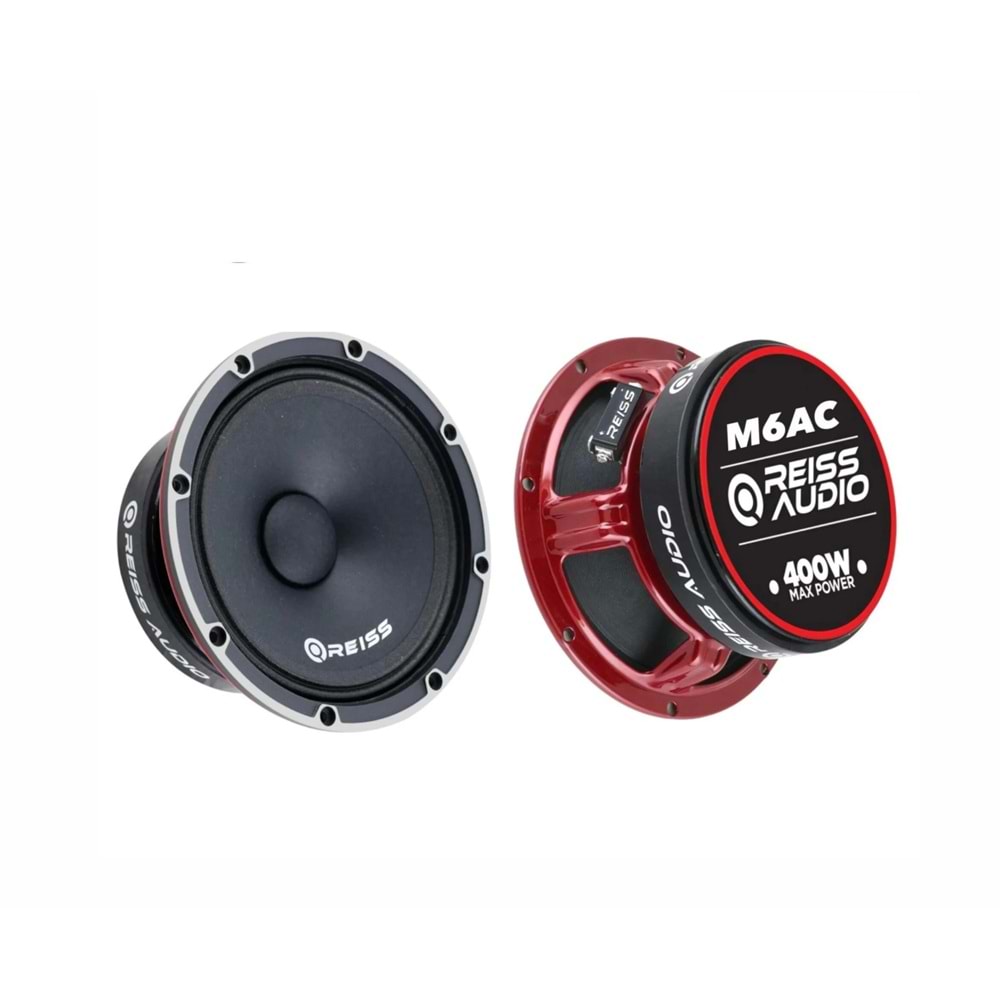 Reıss Audıo RS-M6AC 16 Cm 200 Rms 400 Watt Mıdrange Oto Hoparlör Metal Kapaklı