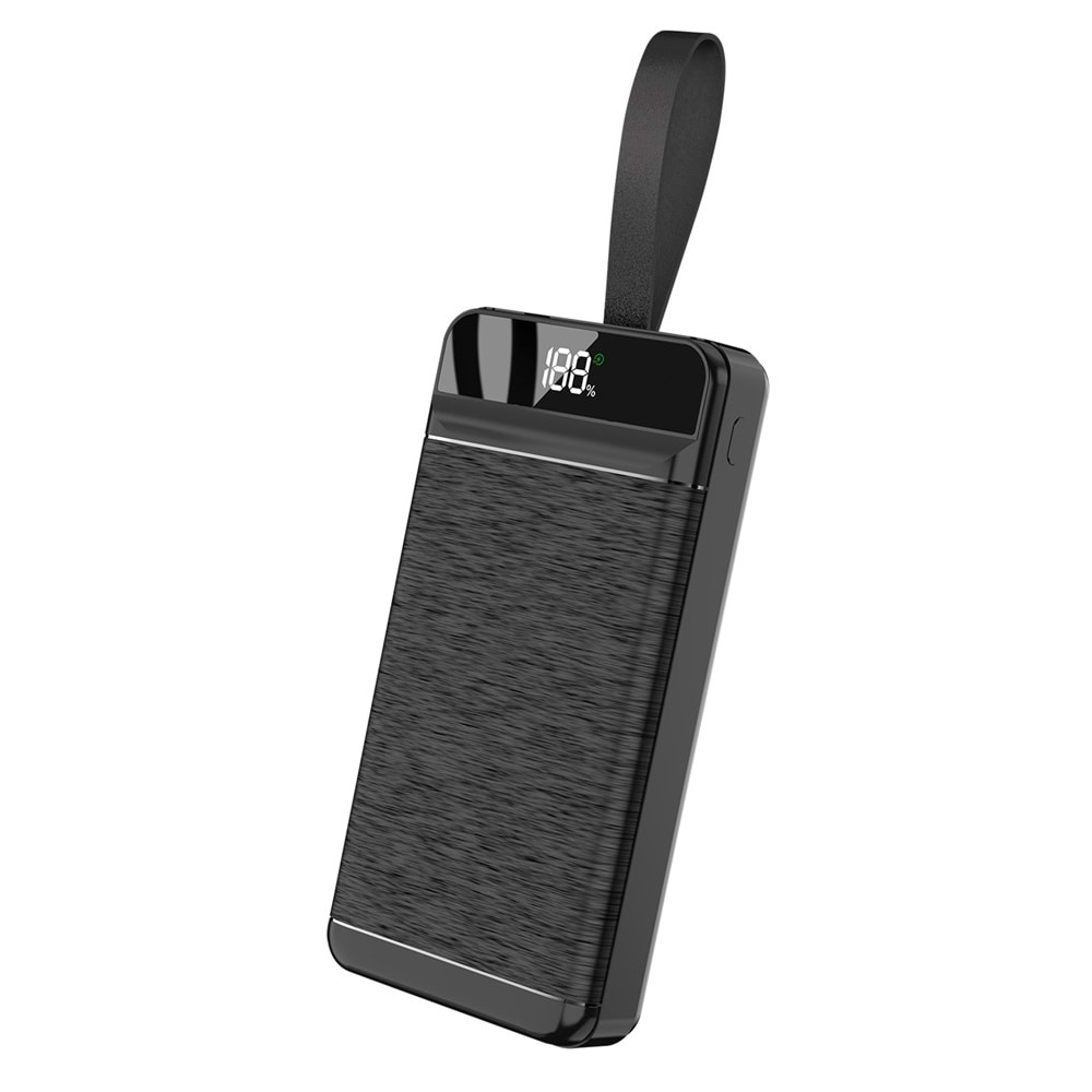 S-link P300 30000mAh PD22.5W+QC3.0 18W Siyah LCD Taşınabilir Pil Şarj Cihazı Powerbank