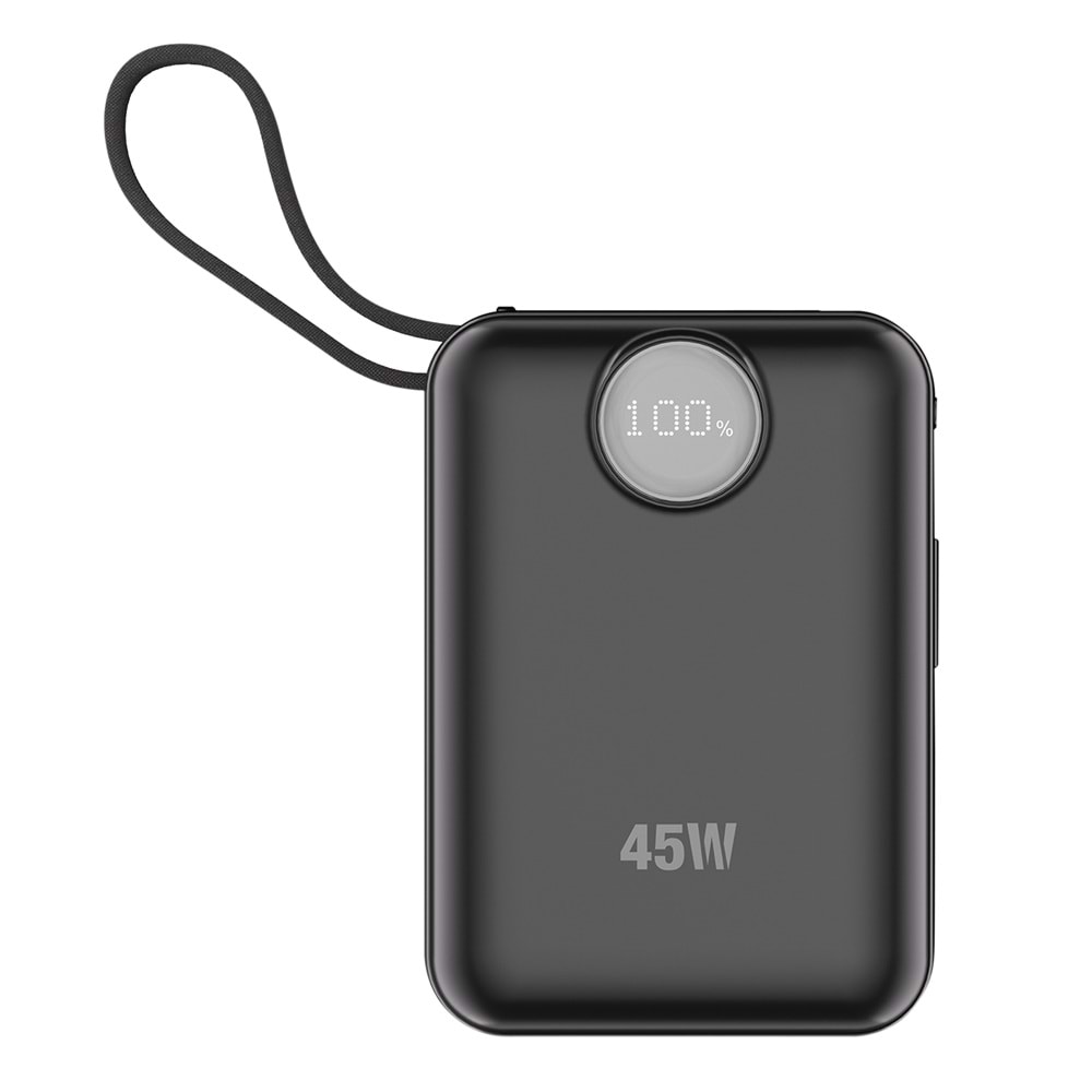 S-link G450 20000mAh PD45W+QC3.0 Dahili Kablolu Siyah LCD Taşınabilir Pil Şarj Cihazı Powerbank