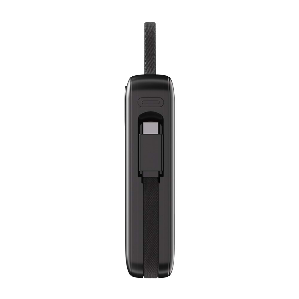 S-link G450 20000mAh PD45W+QC3.0 Dahili Kablolu Siyah LCD Taşınabilir Pil Şarj Cihazı Powerbank