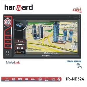Harward HR-ND624 6,2 İnç Double Bt/Dvd/Sd/Usb/Fm GPS Oto Teyp (kamera hediyeli)