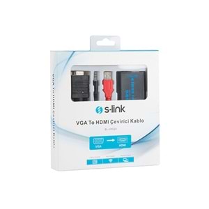 S-link SL-VHC20 VGA To HDMI Çevirici Kablo
