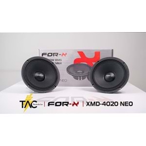For-X XMD-4020NEO 20 Cm Neodium 400 Watt Max200 Watt Rms Mıdrange Oto Hoparlör