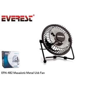 Everest EFN-482 Masaüstü Metal Siyah Usb Fan