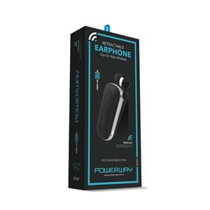 Powerway BTX61 siyah Makaralı Çekçek Bluetooth Kulaklık