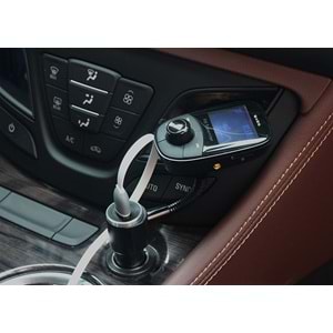 S-link SL-BT224 Led Ekran AUX+TF Desteği Usb 2.1A Hızlı Şarj Bluetooth Fm Transmitter