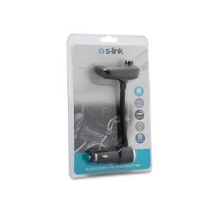 S-link SL-BT224 Led Ekran AUX+TF Desteği Usb 2.1A Hızlı Şarj Bluetooth Fm Transmitter