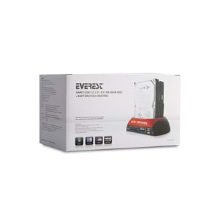 Everest HDC-385 Harici Usb 2.0 2.5- 3.5 IDE+SATA Hdd + Kart Okuyucu Docking