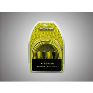 For-X 25RCA/5m Sm OFC Sarı Siyah Kablo