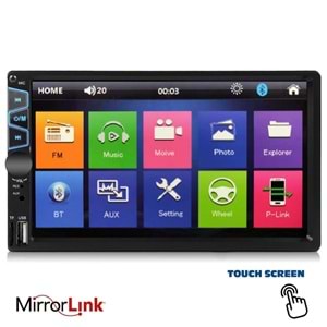 Kamosonic KS-G752 7 İnç Double Dın Usb/sd/bt Oto Teyp Kamera Hediye