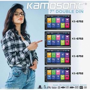Kamosonic KS-G752 7 İnç Double Dın Usb/sd/bt Oto Teyp Kamera Hediye