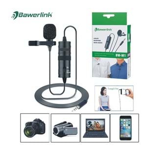 Bawerlink BW-M1 Profesyonel Youtuber Yaka Mikrofonu