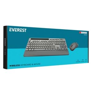 Everest KM-9676 Siyah MultimedyaTablet-TelefonStandlı Klavye +Mouse Set Everest