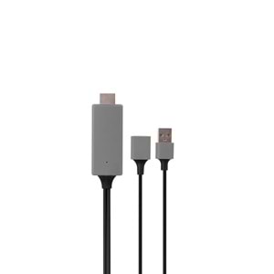 Hytech HY-XO54 Görüntü Aktarıcı Kırmızı/Siyah USB-F to HDMI 1mt Mobil Telefon Uyumlu Kablo