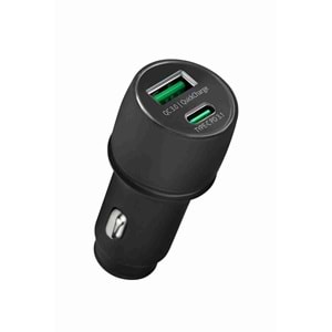 Powerway CC35 3.1A 20W Araç Şrajı USBC USB Kablo Çakmaklık