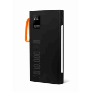 Powerway QC10 10.000 Mah Pd 22.5W Dahili Kablolu Hızlı Şarj Led Fener Gerçek 10.000 Mah Powerbank