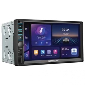 Kamosonic KS-G755 7 İnç Double CARPLAY/USB/SD/BT/FM Oto Teyp Kamera Hediye