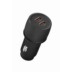 Powerway CC45 45W PD Ultra Hızlı 2x Type-C Girişli Araç Içi Çakmaklık Şarj Adaptörü Araç Şarj Başlığı