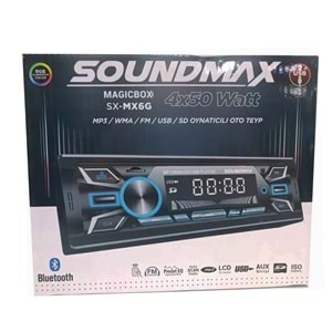 Soundmax SX-MX6G Bluetooth Çift Usb/Sd/Fm Oto Teyp