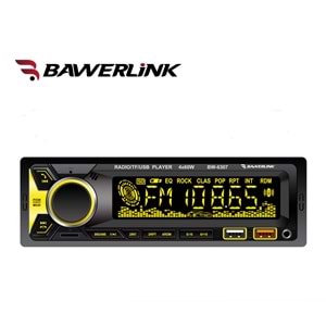 Bawerlink BW-6307 4x50 Watt Çift USB/SD/FM Bluetooth Oto Teyp
