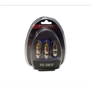 Pilippo PO-2M1F 1 Dişi 2 Erkek Silikonlu Y Kablosu (Paketi Teklidir)