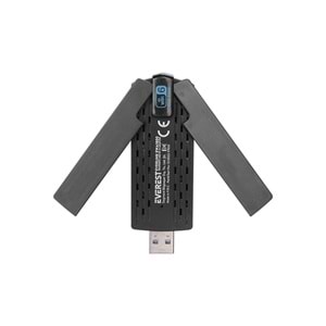Everest EVERLINK EWA1800 1800Mbps 2.4GHz/5GHz WIFI-6 AX1800 RTL8832 2*3.5dBi USB3.0 Kablosuz Adaptör