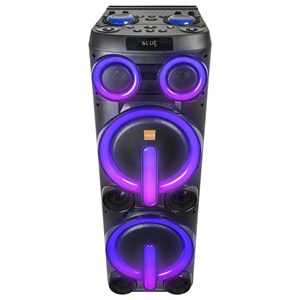Mikado MD-103KP 200W 12V 14000mAh Bataryalı Siyah 1 UHF UV Mikrofonlu USB/BT/TF/TWS/AUX RGB 220V Kablolu Gitar Girişli P
