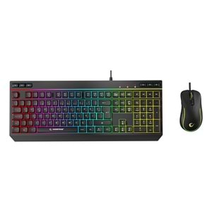 Rampage KM-R57 Seraphic Beyaz&Siyah RGB Aydınlatmalı Q Oyuncu Multmedia Klavye ve 12800 DPI Mouse Gaming Set