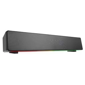 Mikado MD-SBT27 Siyah 10W 2400mAh BT,RGB,Alarm,Clock,TF Card Type-C,USB Soundbar Speaker