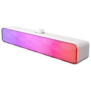 Mikado MD-SBT31 Siyah/Beyaz 5W*2 1200mAh BT,RGB,TF Card,Type-C ,USB Soundbar Speaker