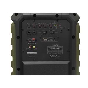Dıgıtal Audıo DA-6A 20W 2 Adet Kablosuz El+ Baş-Ense Mikrofonlu FM/USB/SD Bluetoothlu Toplantı Anfisi