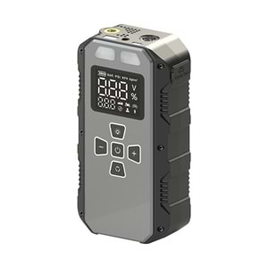 S-Link AKT2027 Koyu Gri 8000mAh 150 Psi 4 in1 Powerbank+ LED IşıkLastik Sisirme Ve Akü Takviye cihazı