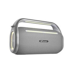 HiFuture MUSİCBOX 100 70W Bluetooth 5.0 BT/USB/SD Kart/ AUX Girişli Mikrofonlu Karaoke Sistemi Kablosuz Hoparlör Gümüş