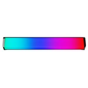 Mikado MD-S605 2x2 Aux Bağlantılı 5Wx2CH RGB Ledli Oyuncu Siyah USB Sound Bar Speaker Hoparlör