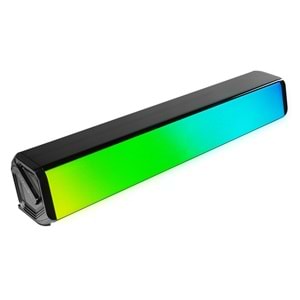 Mikado MD-S605 2x2 Aux Bağlantılı 5Wx2CH RGB Ledli Oyuncu Siyah USB Sound Bar Speaker Hoparlör