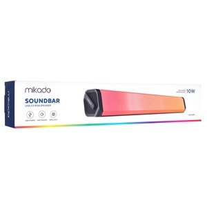 Mikado MD-S605 2x2 Aux Bağlantılı 5Wx2CH RGB Ledli Oyuncu Siyah USB Sound Bar Speaker Hoparlör
