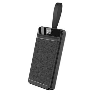 S-link P300 30000mAh PD22.5W+QC3.0 18W Siyah LCD Taşınabilir Pil Şarj Cihazı Powerbank