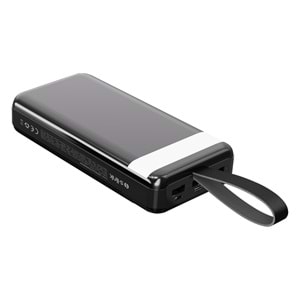 S-link P300 30000mAh PD22.5W+QC3.0 18W Siyah LCD Taşınabilir Pil Şarj Cihazı Powerbank