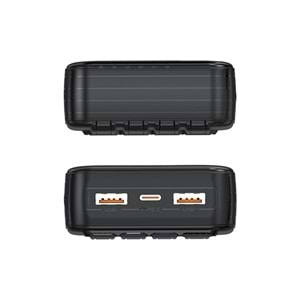S-link IP-G220 20000mAh PD20W+QC3.0 Dahili Kablolu Siyah LCD Taşınabilir Pil Şarj Cihazı Powerbank