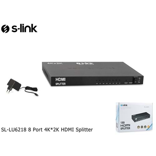 S-link SL-LU6218 8 Port 4K * 2K HDMI Splitter