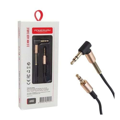 Powerway AX02 Aux Yatlı 1mt L Tipi Kablo