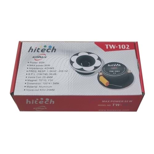 Hitech TW-102 4 İnç 95 watt Oto Tweeter