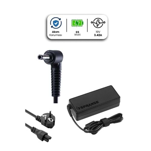 Sprange SR-L3 19V 3,42A 90W Asus İbm 4.0x1,35 Notebook Adaptör