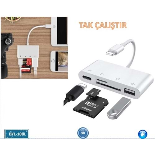 Concord BYL-108L İphone Şarj Usb Kart Okuyucu Çevirici