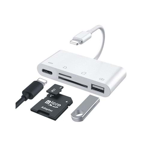Concord JH-0512 4in1 Lıghtnıng To TF SD Kart Kamera Adaptörü