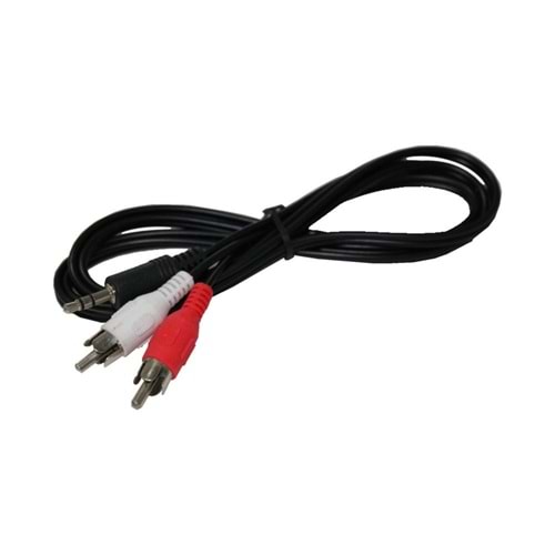 Rose RC-15 1,5cm 3.5mm/M To 2*RCA/M Ses Kablosu
