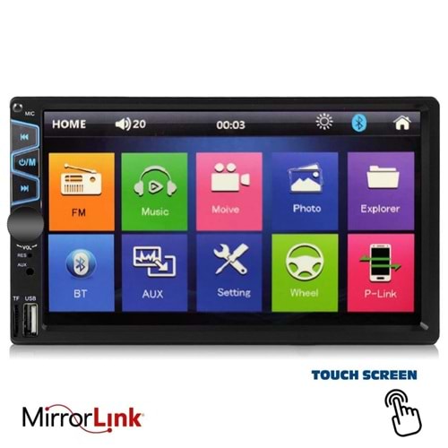 Kamosonic KS-G752 7 İnç Double Dın Usb/sd/bt Oto Teyp Kamera Hediye